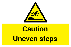 Caution Uneven steps